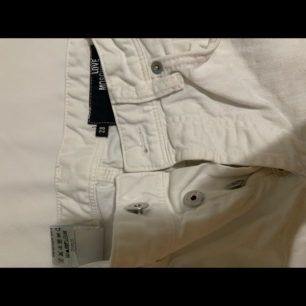 White Love Moschino pants